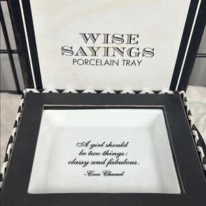 Gorgeous trinket dish with quote from CoCo Chanel Great gift idea 🎁🎁